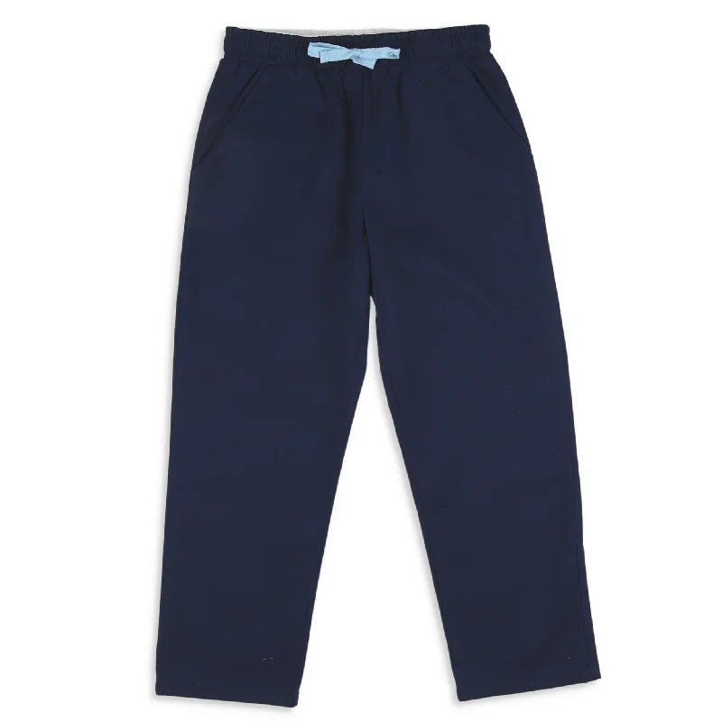 Boys Navy Twill Shrimp Pants