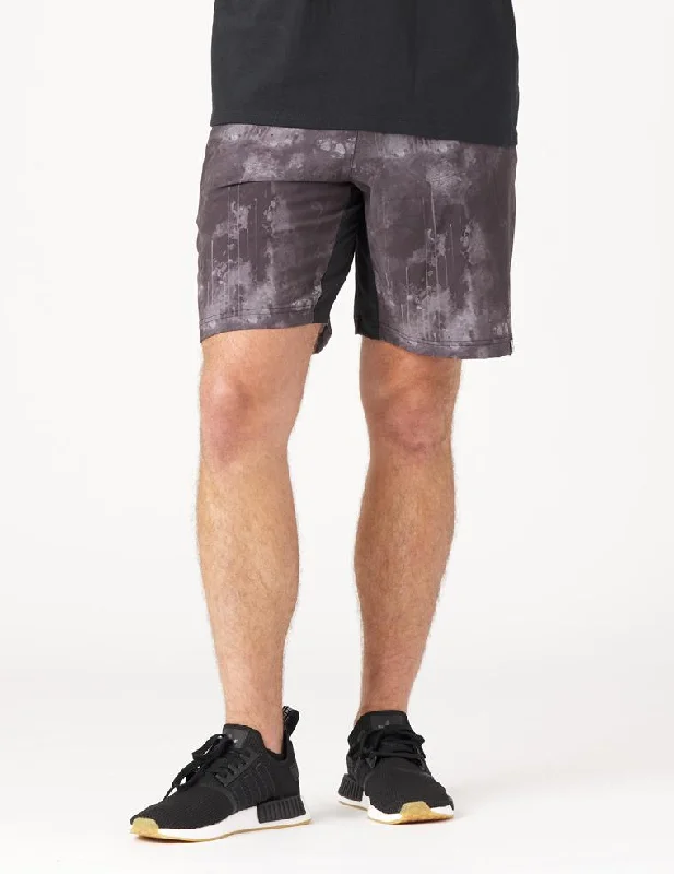 Acadia Short: Black Cloud Drip Print