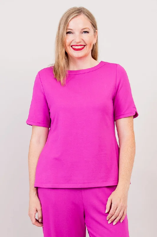 Sky Tee, Magenta, Cotton