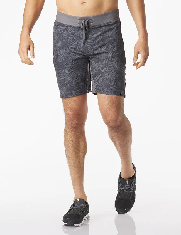 Acadia Short: Smoke Grey Tropic Print