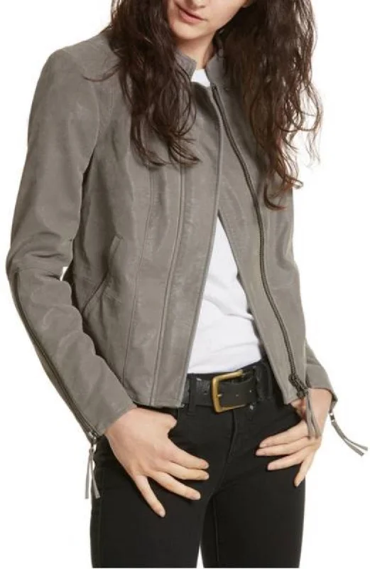 Koza Leathers Women's Real Lambskin Leather Bomber Jacket KW318