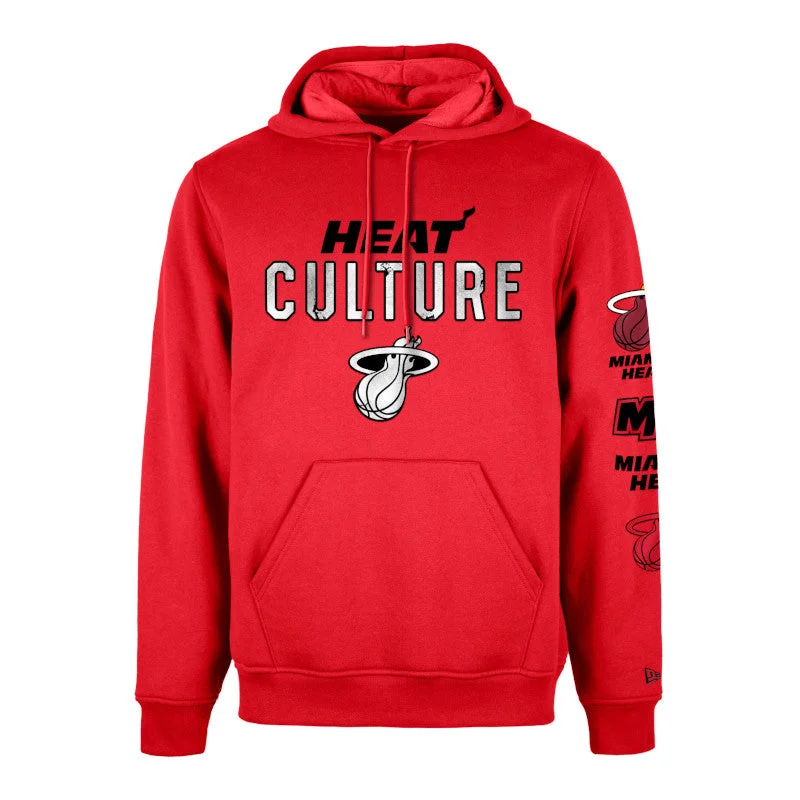 Miami Heat New Era 2023 Heat Culture City Edition Pullover Hoodie - Red