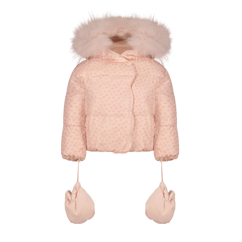 Fashion Expert coat reversible floral - pink
