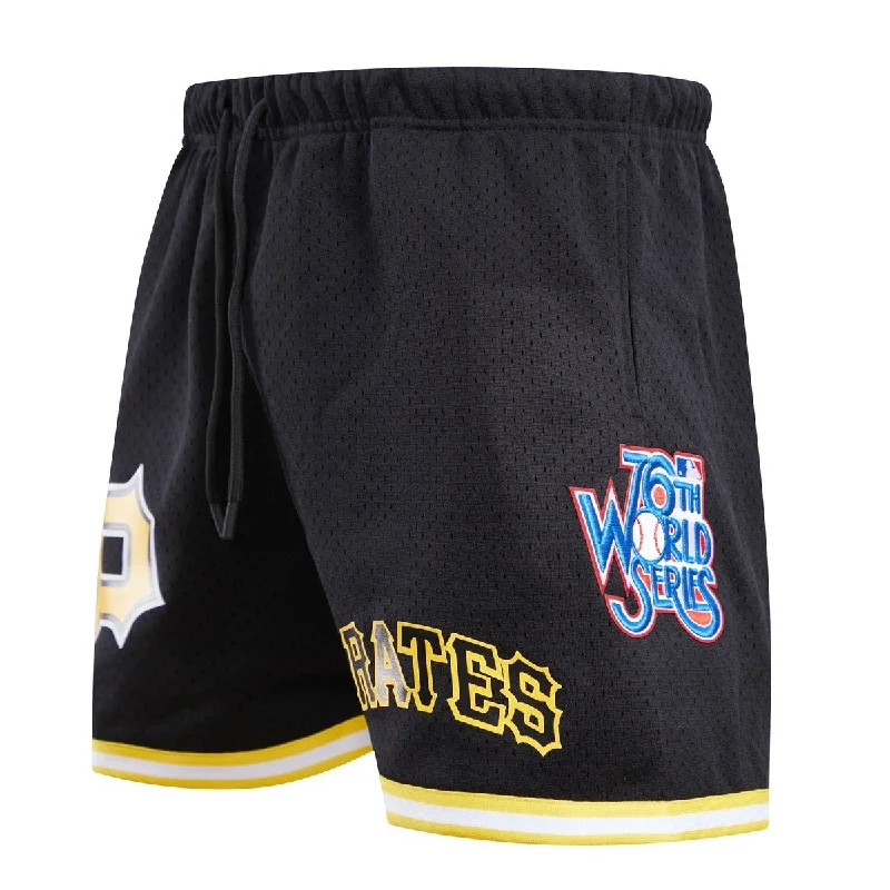 MLB PITTSBURGH PIRATES LOGO MEN'S MESH SHORT (BLACK)