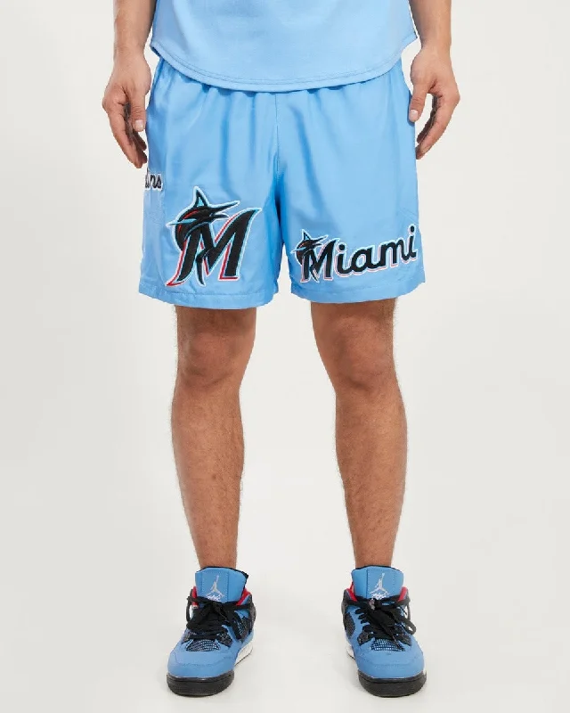 MLB MIAMI MARLINS LOCK UP TEAM LOGO MEN'S WOVEN SHORT (UNIVERSITY BLUE)