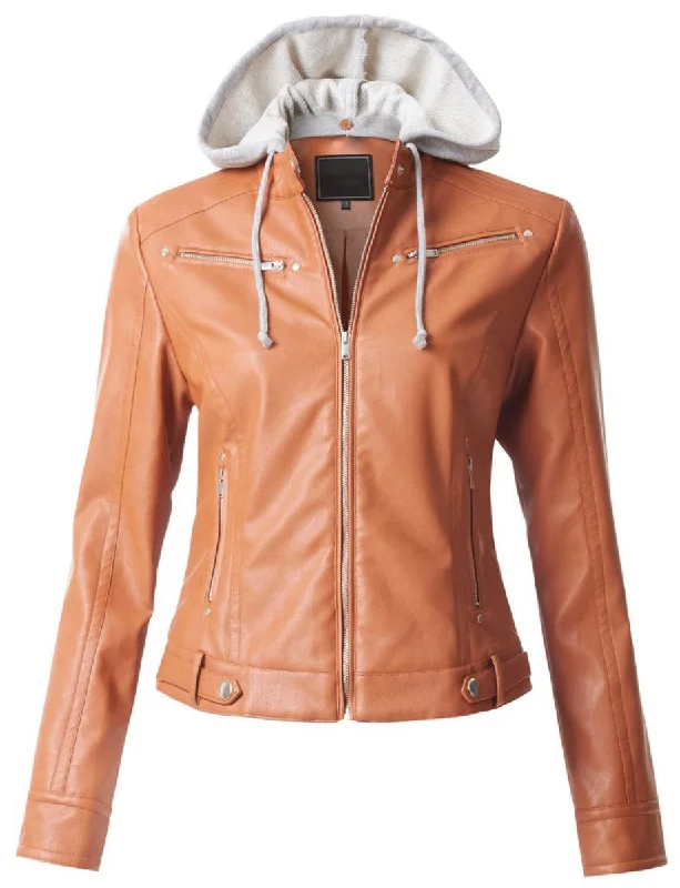 Koza Leathers Women's Real Lambskin Leather Bomber Jacket KW304