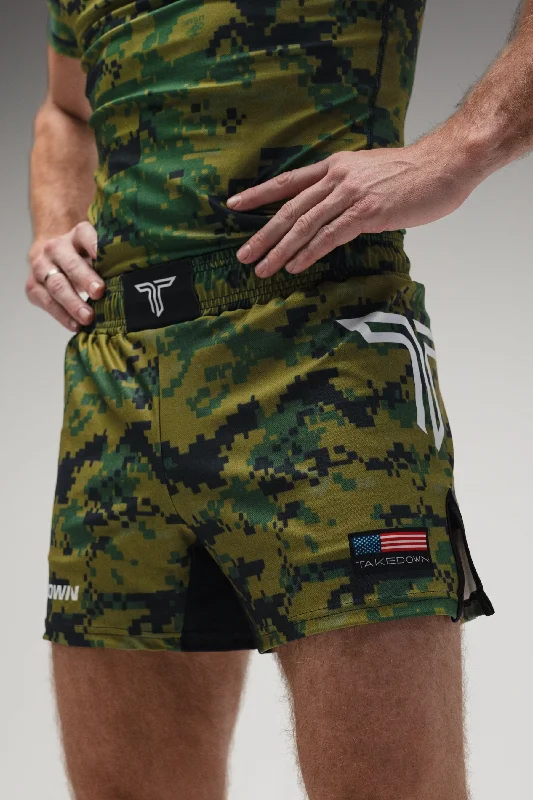 Land Camo Fight Shorts (5"&7“ Inseam)