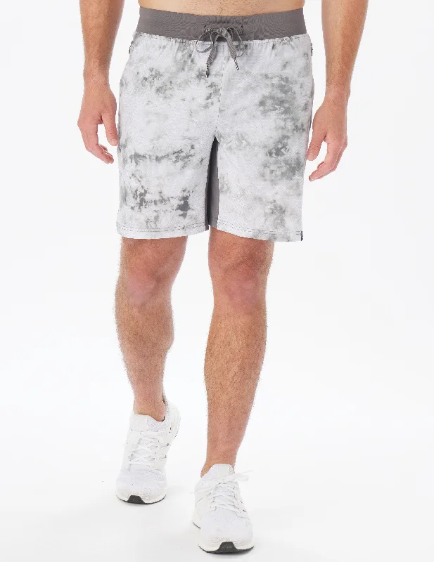 Acadia Short: Smoke Grey Honey Comb Print