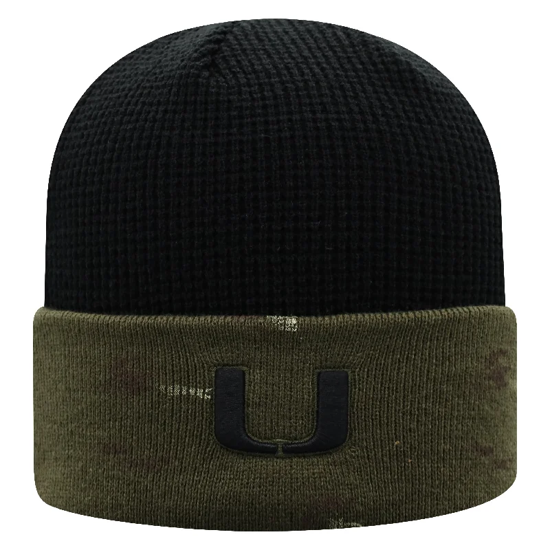 Miami Hurricanes Tow OHT Cuffed Knit Beanie - Black