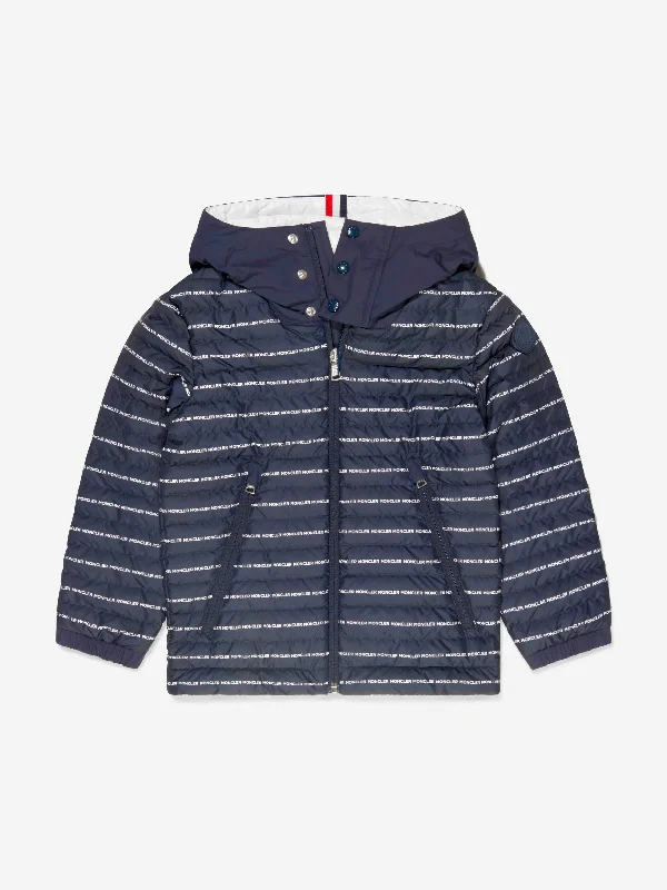 Design Trend Moncler Enfant Boys Down Padded Logo Print Bergo Jacket