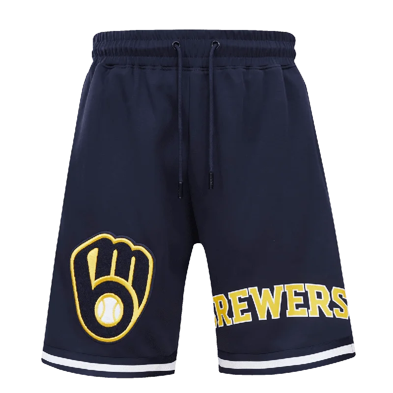 MLB MILWAUKEE BREWERS CLASSIC CHENILLE MEN'S SHORT (MIDNIGHT NAVY)