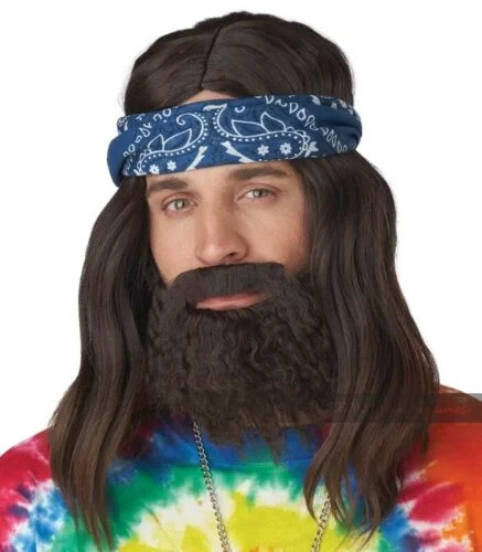 Roll It Up Wig and Beard Set