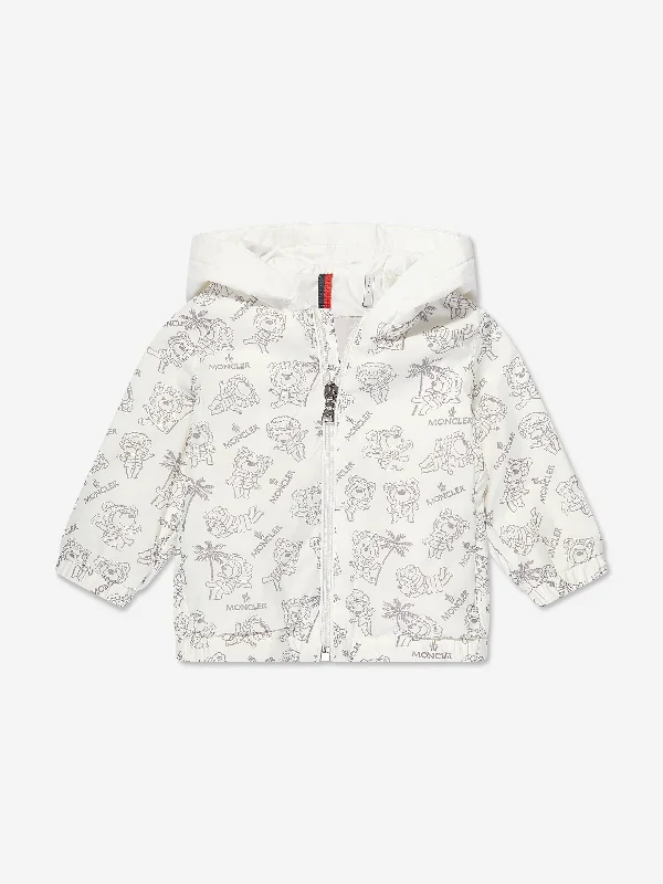 Relaxed Wear Moncler Enfant Baby Fynn Jacket in White