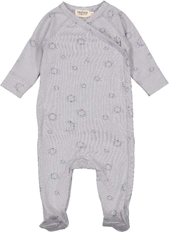 set footie moon print wrap with hat and blanket - moon-1652