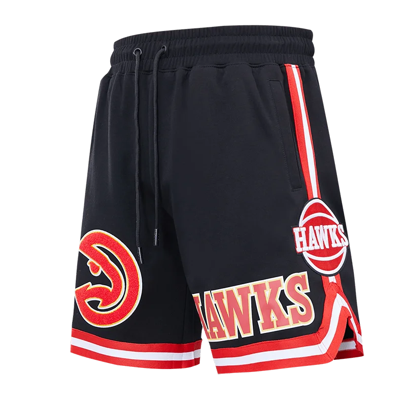 NBA ATLANTA HAWKS CLASSIC CHENILLE MEN'S SHORT (BLACK)