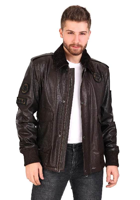 The Tivoli Brown Leather Men Jacket