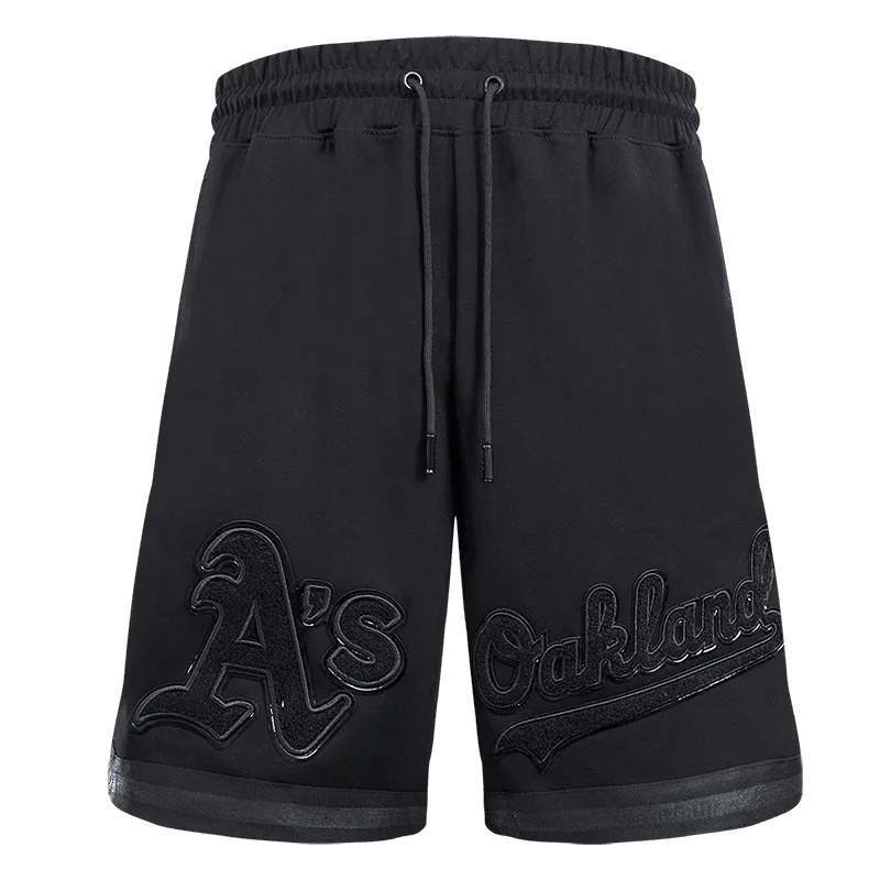 MLB OAKLAND ATHLETICS TRIPLE BLACK LOGO PRO TEAM MEN'S SHORT (TRIPLE BLACK)