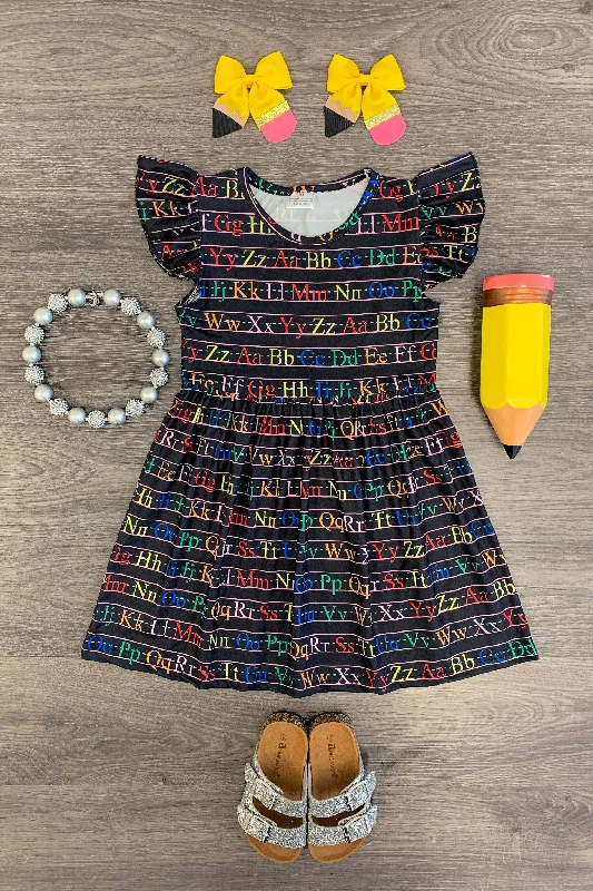 Black Alphabet Dress