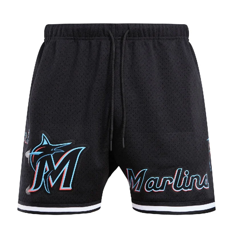 MLB MIAMI MARLINS LOGO MEN'S MESH SHORT (BLACK)