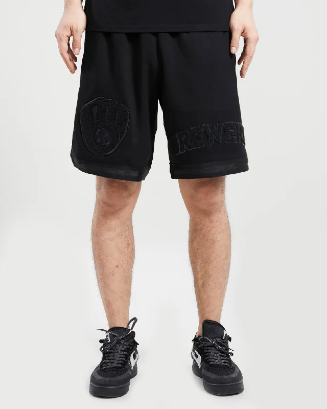 MLB MILWAUKEE BREWERS TRIPLE BLACK MEN'S SHORT (TRIPLE BLACK)