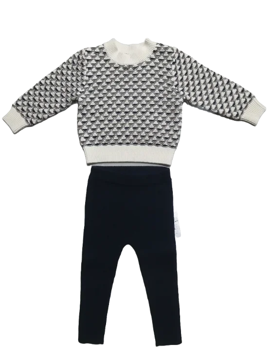 set outfit fish scales top and pants - oat