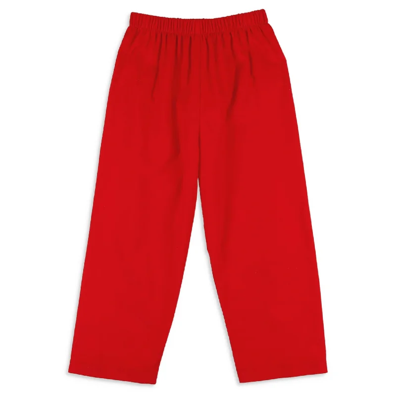 Boys Pants - Red Corduroy