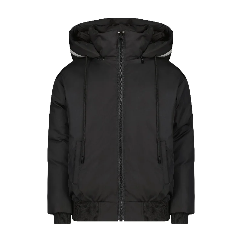 Summer Selection coat reflector hood puffer - black