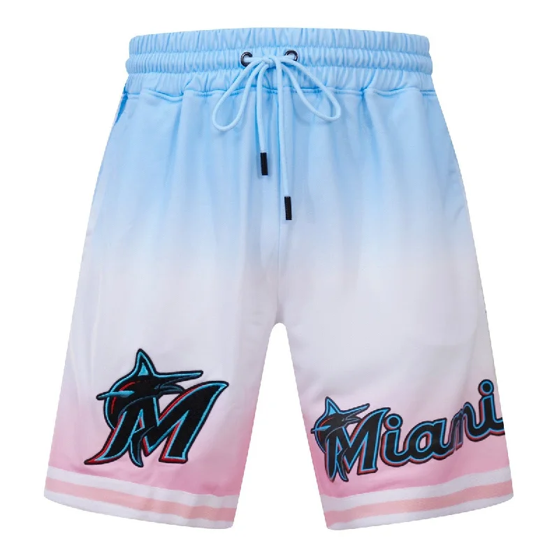 MLB MIAMI MARLINS LOGO PRO TEAM MEN'S SHORT (BLUE/WHITE/PINK)