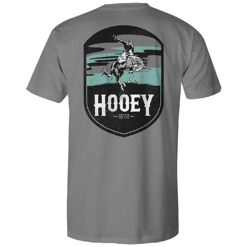 "Cheyenne" Grey w/Turquoise/Grey/White Logo Pocket T-shirt