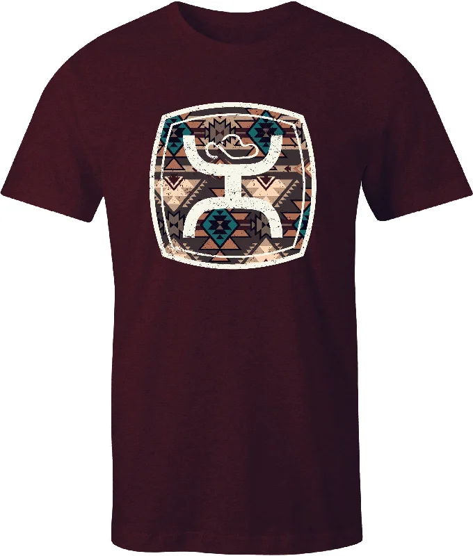 "Zenith" Cranberry w/Aztec Pattern/White Hooey Logo