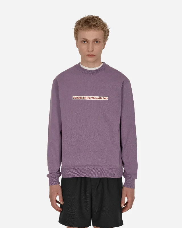 Cozy Pants Logo Crewneck Sweatshirt Purple