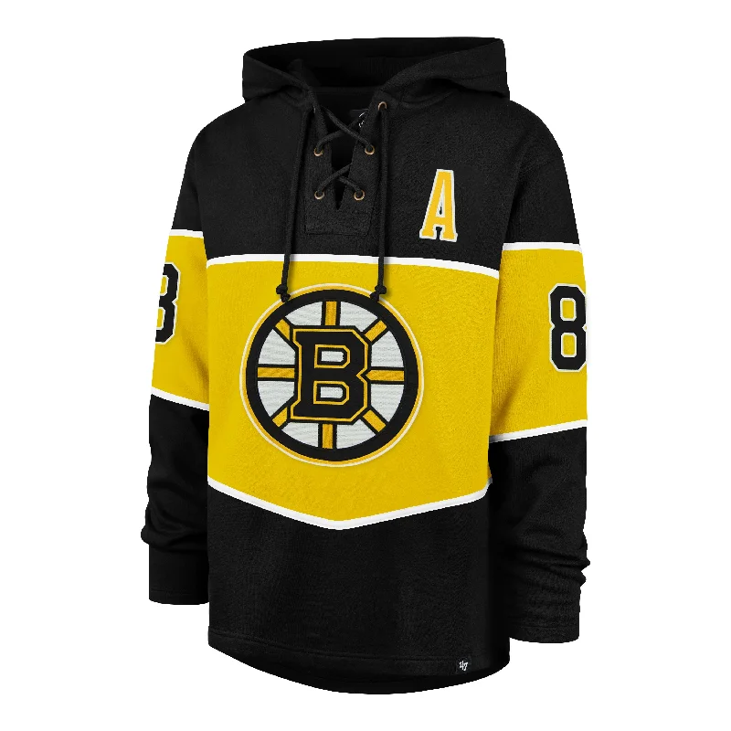 BOSTON BRUINS DAVID PASTRNAK '47 RUN POINT LACER HOOD