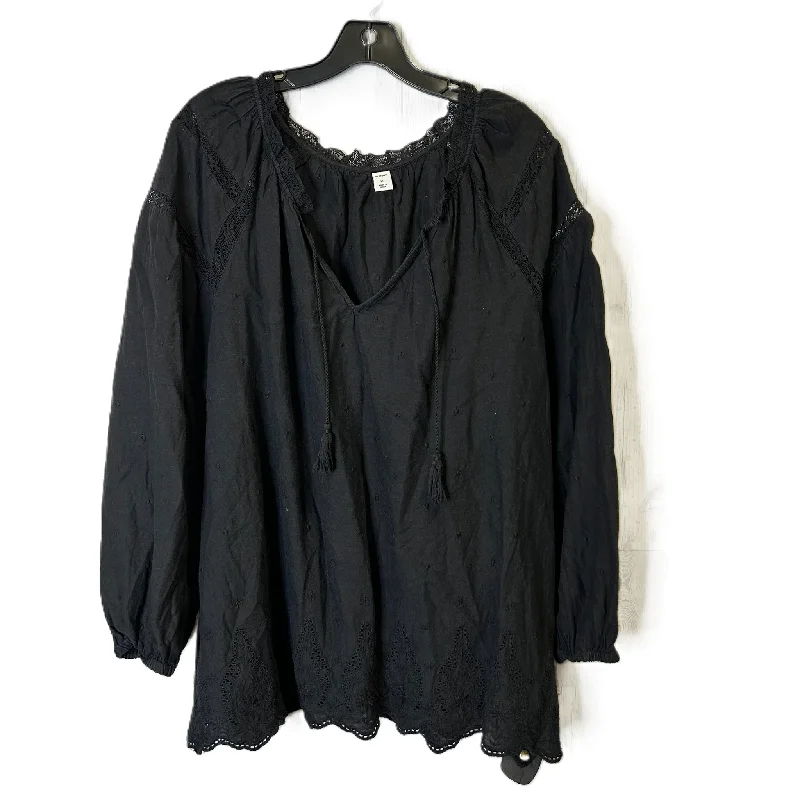 Top Long Sleeve By Old Navy In Black, Size: Xl