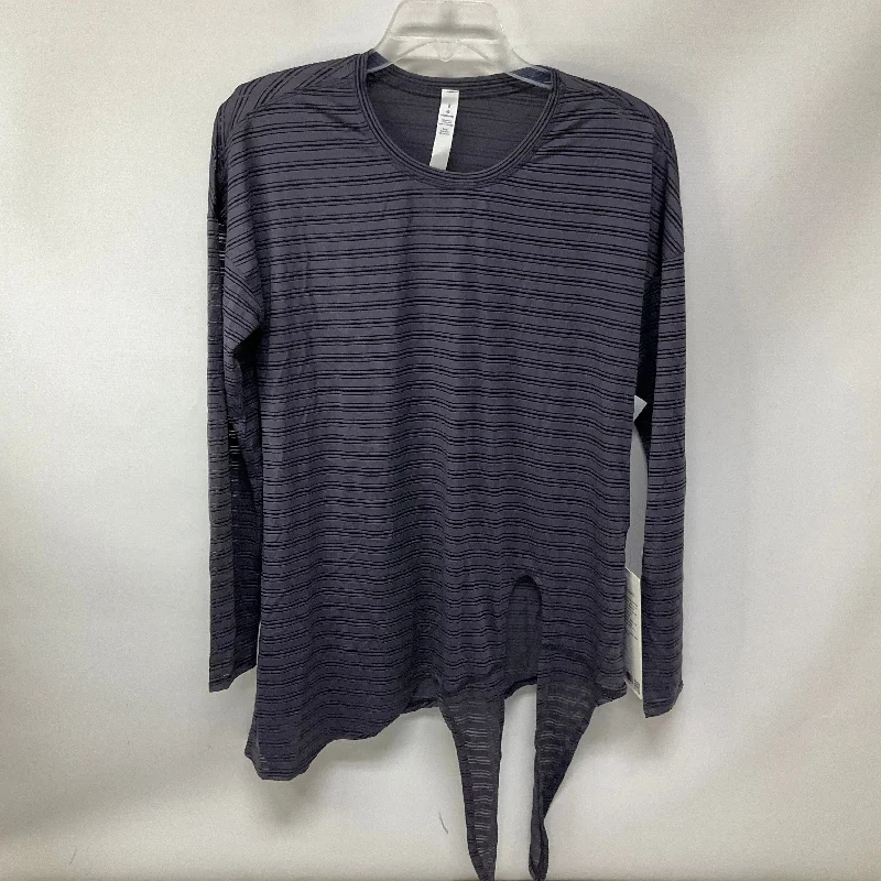 Athletic Top Long Sleeve Crewneck By Lululemon In Purple, Size: 6