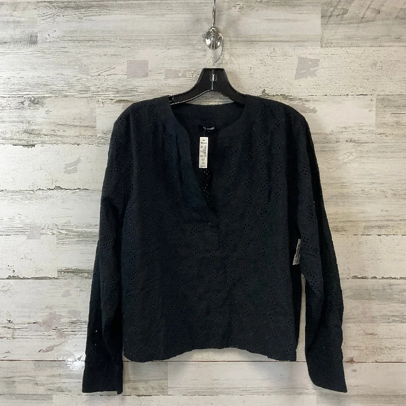 Top Long Sleeve By Madewell In Black, Size: M