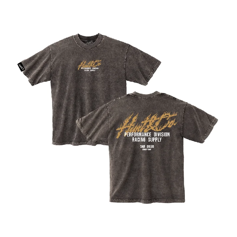 Flame Tee - Brown Mineral Wash