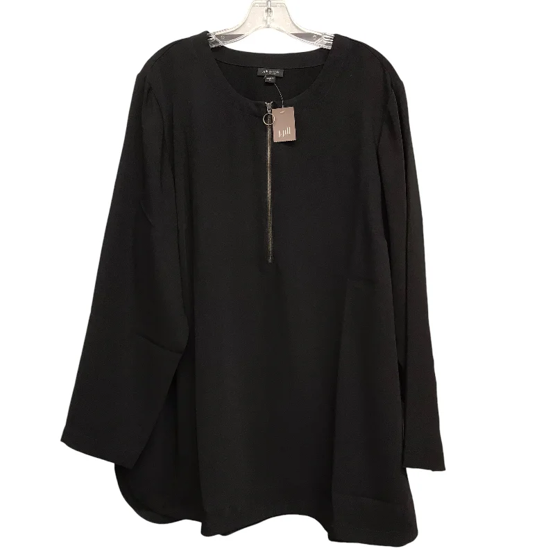 Top Ls By J. Jill In Black, Size:2X