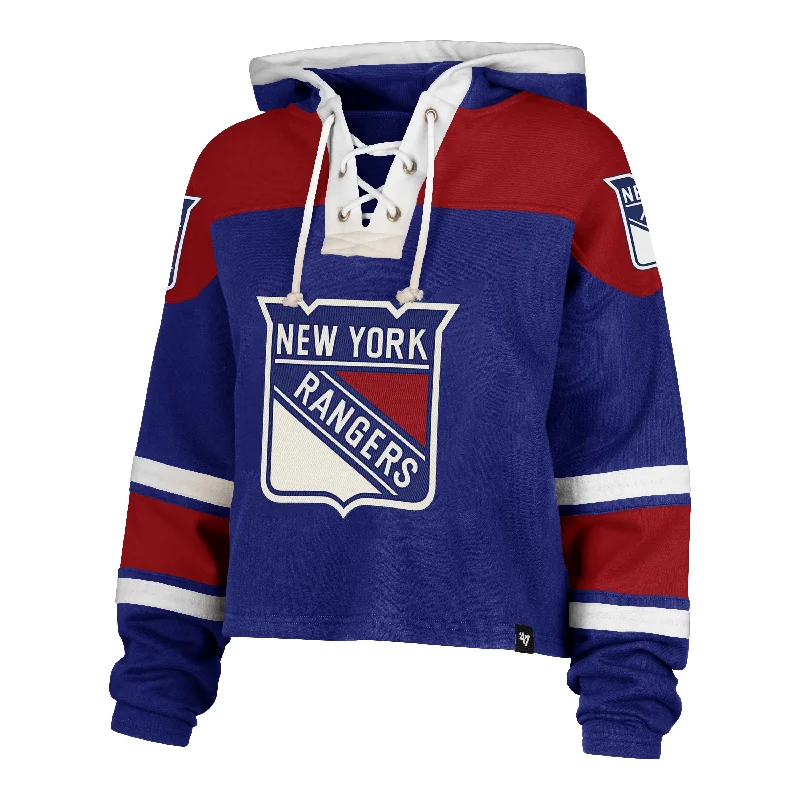 NEW YORK RANGERS CROPPED SUPERIOR '47 LACER HOOD WOMENS