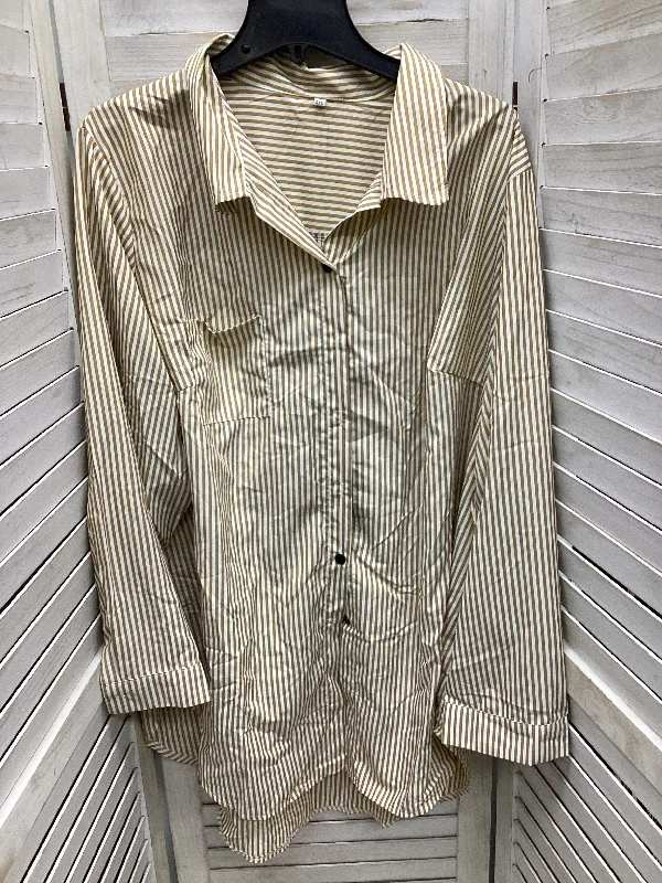 Top Long Sleeve By Clothes Mentor In Striped Pattern, Size: 4x