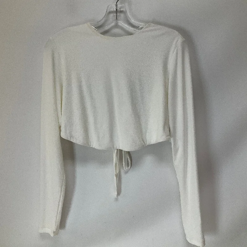 Top Long Sleeve By Skims In White, Size: 4x