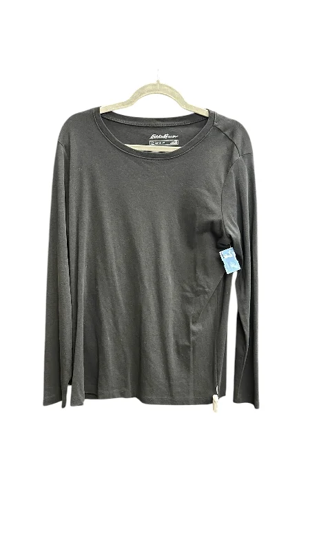 Top Long Sleeve Basic By Eddie Bauer In Black, Size: 2x