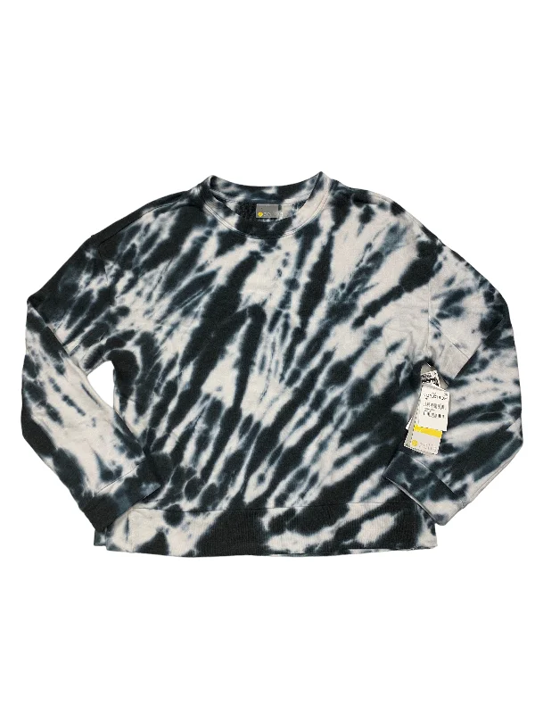 Athletic Top Long Sleeve Crewneck By Zella In Tie Dye Print, Size: S