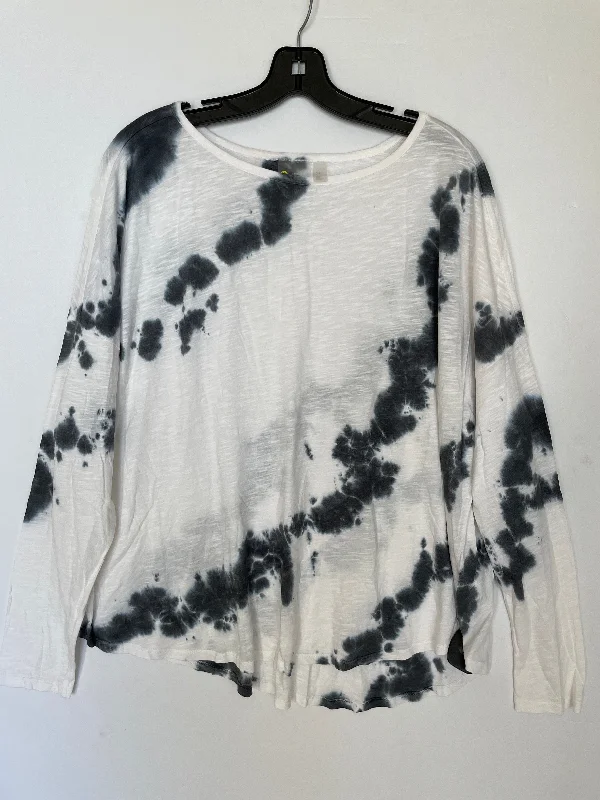 Athletic Top Long Sleeve Crewneck By Zella In Tie Dye Print, Size: Xl