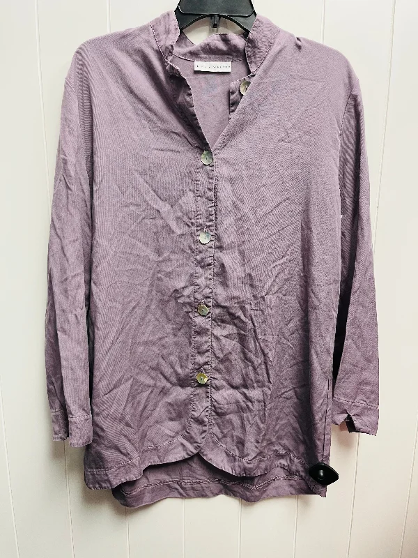 Top Long Sleeve By Bryn Walker In Purple, Size: M