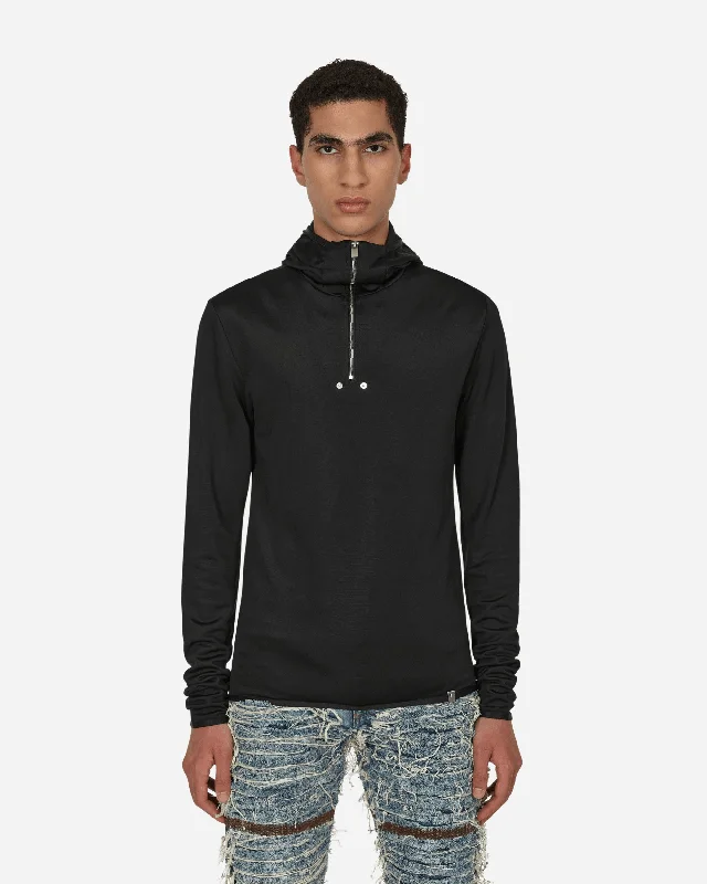 Hooded Zip Top Black