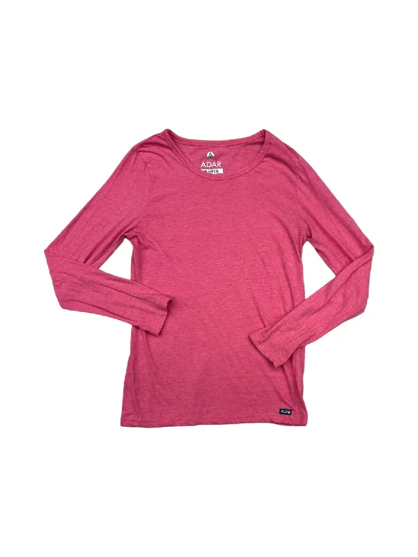 Athletic Top Long Sleeve Crewneck By Clothes Mentor In Pink, Size: M