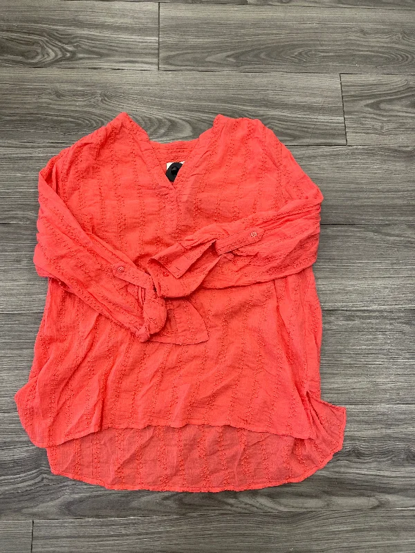 Top 3/4 Sleeve By Style And Company In Pink, Size: Xl