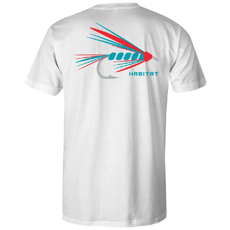 "Lure" White  w/Lure Logo Habitat Spandex Blend shirt