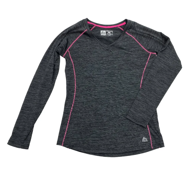 BLACK ATHLETIC TOP LS COLLAR by RBX Size:S