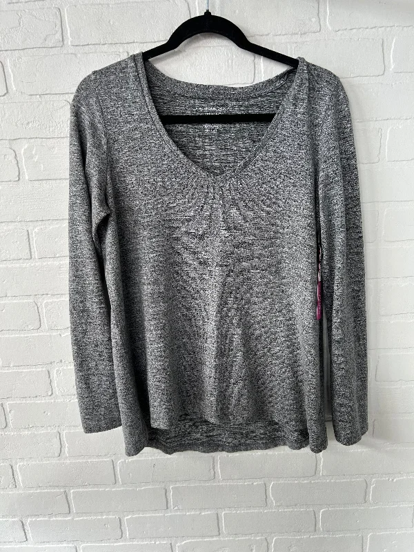 Top Long Sleeve By American Eagle In Grey, Size: L